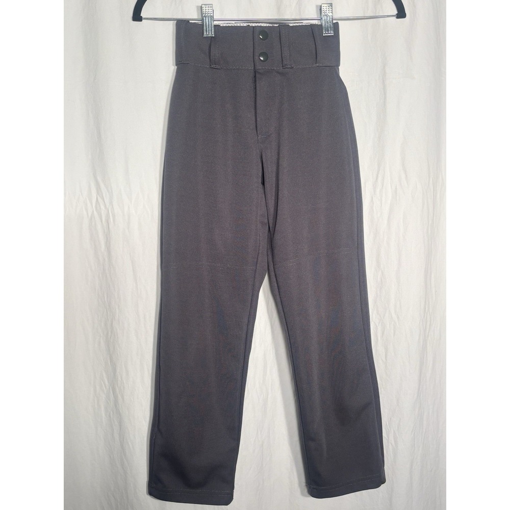 Boys Grey Baseball Pants NEW Alleson Athletic Sz XS Belt Loops Pockets Zip O4
